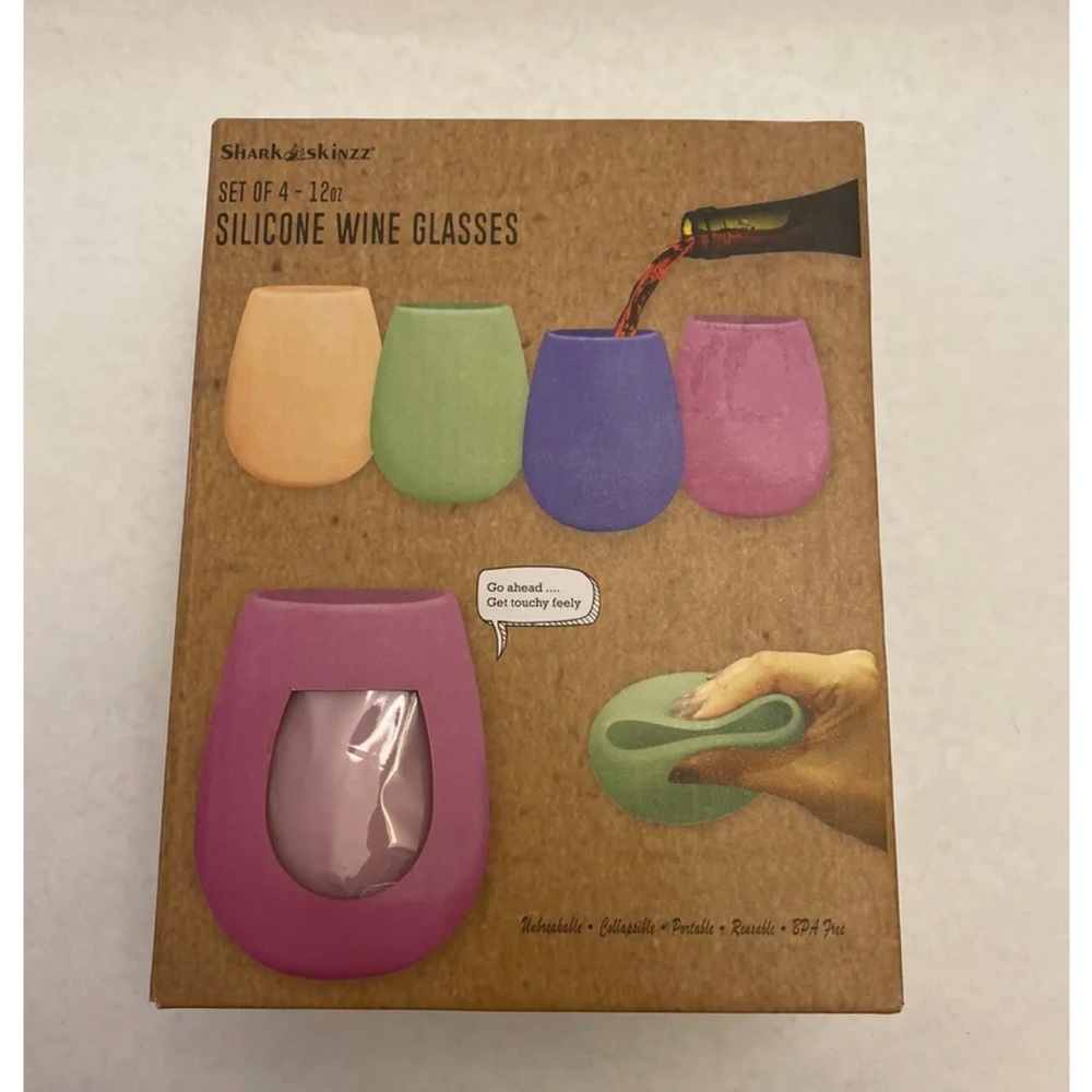 Silicone wine glasses